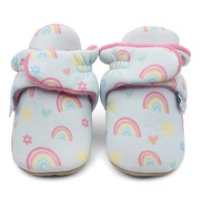 Rainbow Hearts Baby Booties