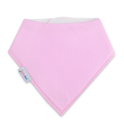 Dotty Fish baby and toddler plain pale pink cotton bandana bib.